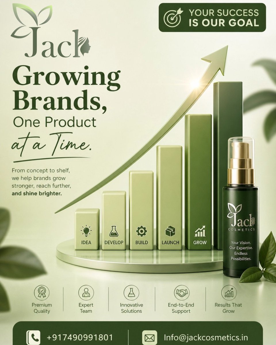 jackcosmetics's tweet photo. Beauty brands don't need a factory to succeed. Private Label Manufacturing helps you launch faster, reduce costs, and build a premium brand with Jack Cosmetics. 🚀

#PrivateLabelManufacturing #JackCosmetics #BeautyBrand https://t.co/sqTsMW5AHC