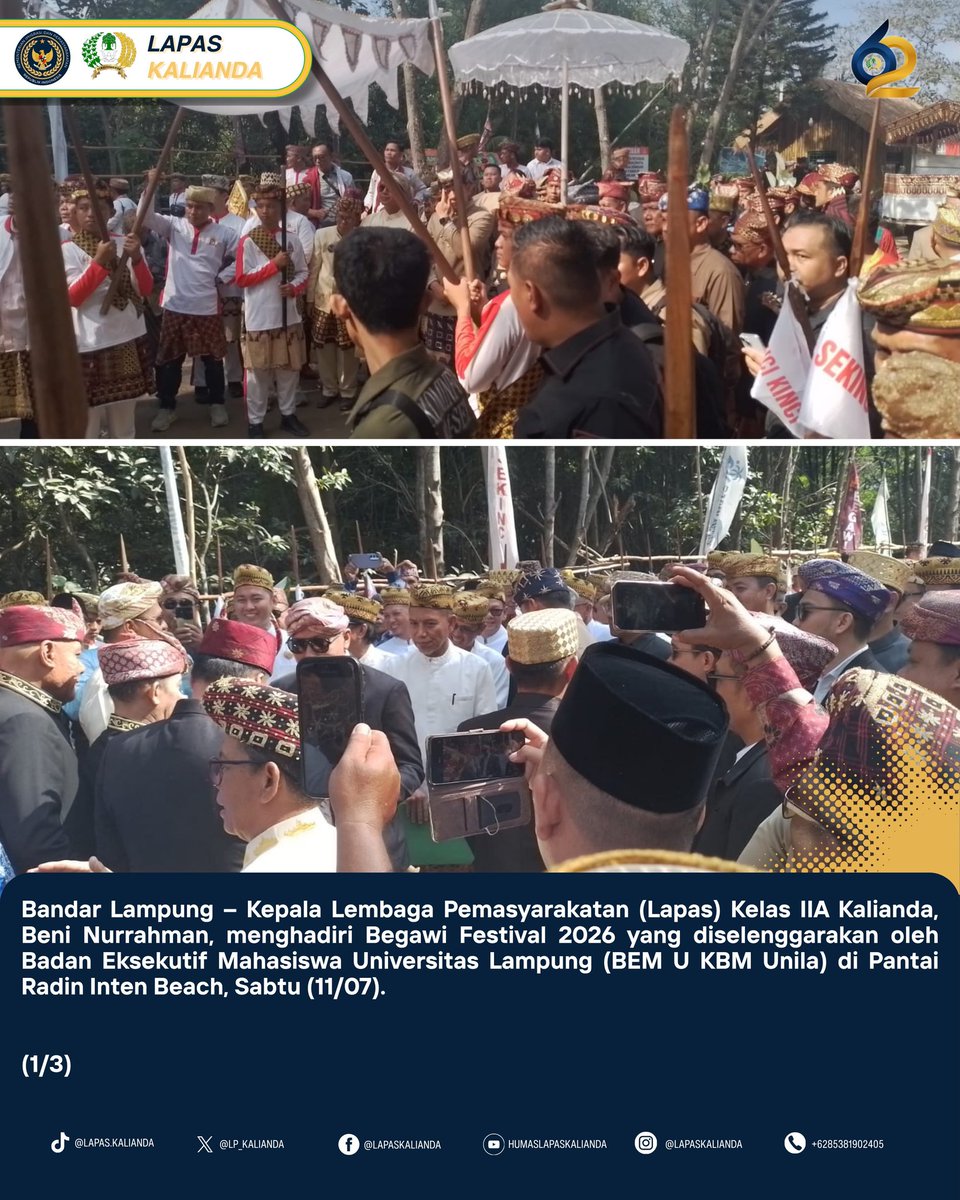LP_Kalianda's tweet photo. Kalapas Kalianda Hadiri Begawi Festival Unila, Dukung Sinergi Pemasyarakatan dan Generasi Muda Peduli Lingkungan

@kemenimipas @ditjenpas @pemasyarakatanlampung 

#Kemenimipas #Ditjenpas #Pemasyarakatan #LapasKalianda #BegawiFestival2026 #UniversitasLampung #BEMUnila https://t.co/rMe2168lyz