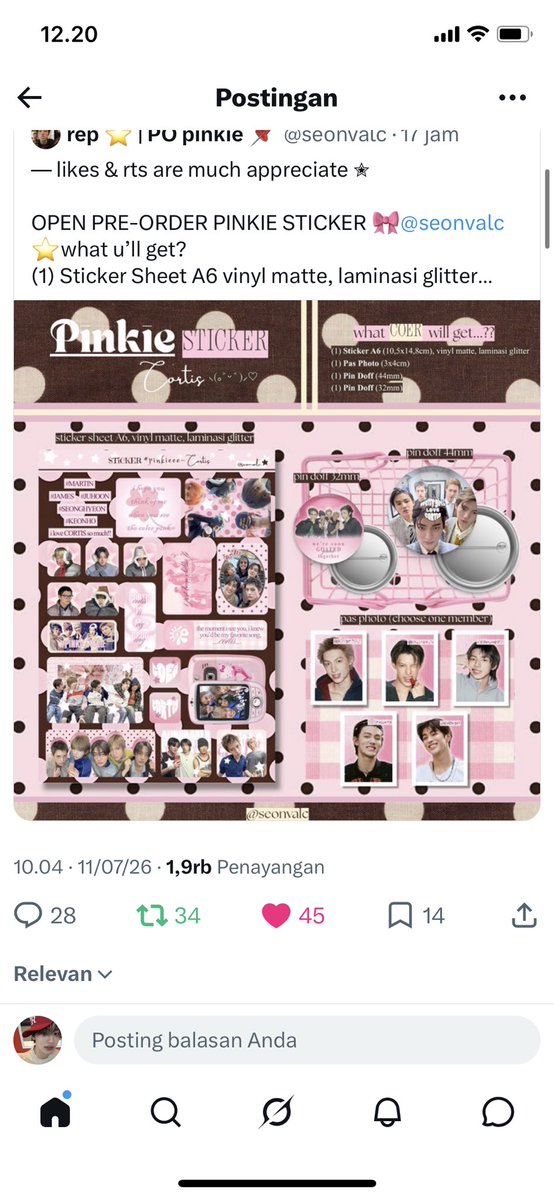 loveyrunn's tweet photo. @seonvalc DONE ALL RULES KAKK 🫶🏻😸 thanks kak udah adain GA ini buat siapapun nanti yang dapet congrats 💗✨ dan kalo disuruh milih aku mau SEAN PACARKU SAYANGKU CINTAKU DUNIAKU 🫶🏻💗😋😝😍 (mff alay) bismillah WISH ME LUCK!! 💗✨ https://t.co/MVpAFiYNMV