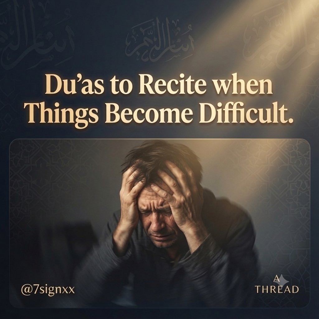 7signxx's tweet photo. Du'a to Recite When Things Become Difficult...

THREAD https://t.co/PTbtFwDiyg