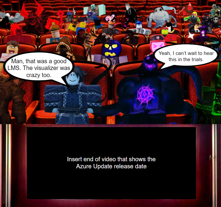 Player6420's tweet photo. @CountingAzure The post says how there's an ending animation, which most presume is the update release date, so I've set up another meme in the reserve. https://t.co/pIe9EvcNRZ
