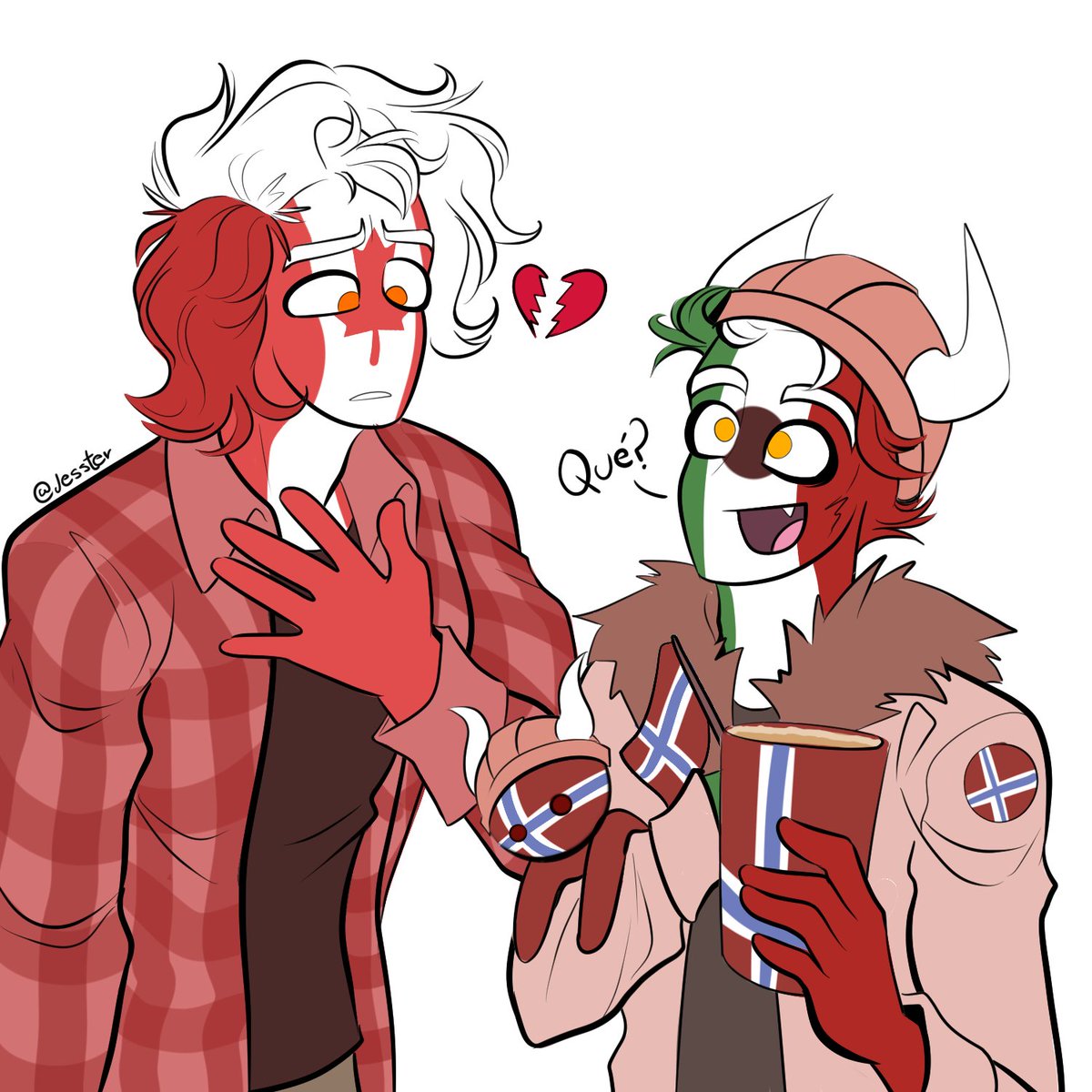 jesstrday's tweet photo. solo se ocupa que gane noruega ahhh

#countryhumans https://t.co/RXBiyxs6sI