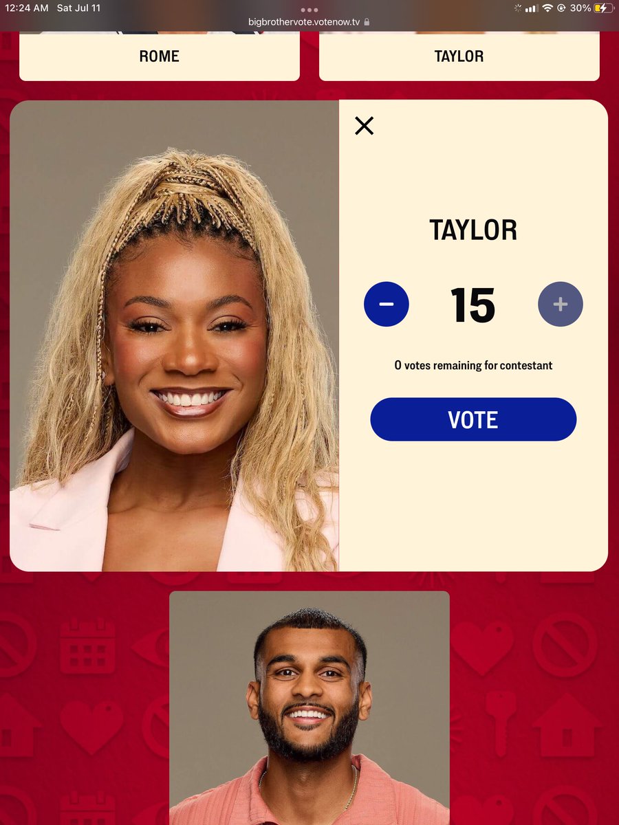 haleystevensbop's tweet photo. Everyone vote Taylor or you are an Israeli bot
Choose this week's @CBSBigBrother 28 houseguest for the BB Time Capsule! #BB28 https://t.co/6FjRKTeKNt
#bb28 #tapeworms #taylorbrown #fightvideo #knockout #fyp https://t.co/TvAuzX5Y47