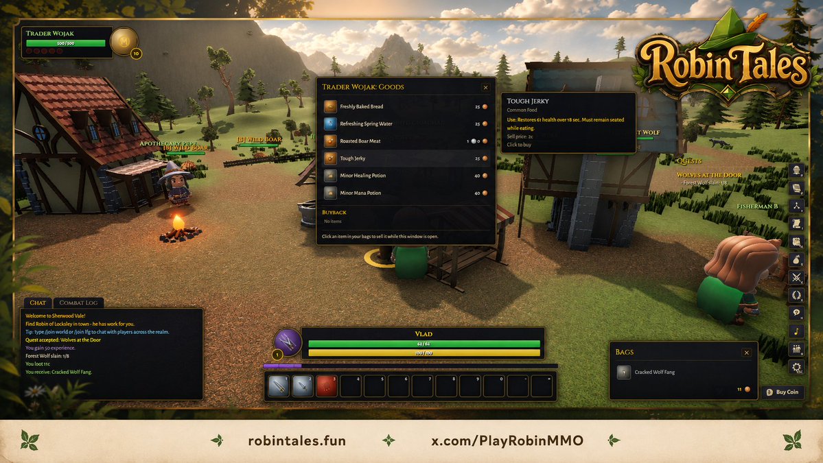 PlayRobinMMO's tweet photo. Buy, sell, and build your own path through RobinTales.

💰 Collect resources, rare drops, and equipment from missions, then trade them through a player-driven marketplace. Every item carries value, use it to upgrade your character, sell it for $RBLS, or reinvest it into your next adventure.

Loot the world. Trade the value. Grow the economy.
 https://t.co/zJsXrZh2U9