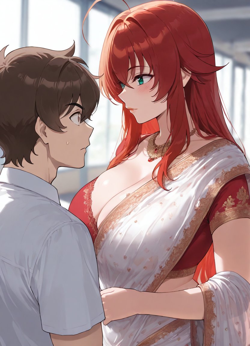 PRCbubu's tweet photo. #anime #ai #aiイラスト #aiart #commissions #highschooldxd #dxd #isseihyoudou #riasgremory #issei #rias #openforcommission #コミッション #かわいい #男の子 #boy #girl #happy #caring #loving #animeart #highschool #aianimeart #animeart #saree #サリー #兵藤一誠 #リアス・グレモリー https://t.co/TD0VDyrtnj