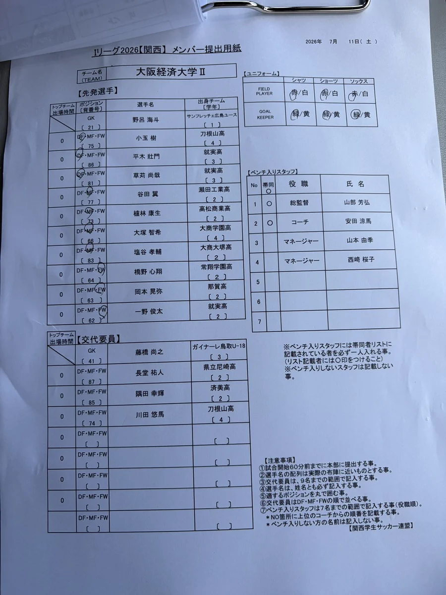 大阪経済大学体育会サッカー部 on X: 