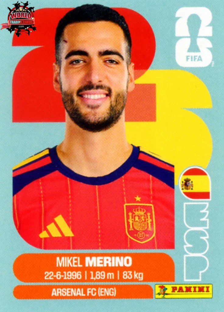 CopaLendas's tweet photo. Mikel Merino, Espanha 🇪🇸.
Espanha 🇪🇸 2 x 1 🇧🇪 Bélgica.
Copa do Mundo de 2026, Estados Unidos 🇺🇸/México 🇲🇽/Canadá 🇨🇦.
#merino #españa #worldcup2026 #copa2026 #usa26 #fifa #leyenda #lafuria #laroja #rfef #adidas #spain #losangelesstadium #inglewood #panini #esp #weare26 https://t.co/VlW4zMULmX