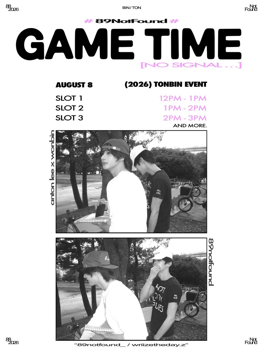 89notfound_'s tweet photo. ⁺‧₊˚89NOTFOUND˚₊‧⁺
2026 RIIZE ANTON &amp; WONBIN CUPSLEEVE EVENT

-
Mini Game Poster &amp; Prizes Preview

-
Prize Preview Time!
Join the games, complete the challenges, and take home exciting prizes!

-
More updates soon — stay tuned!!!

-
Hashtag (#89notfound_)
#ANTON #WONBIN https://t.co/pPkG1Qfc25