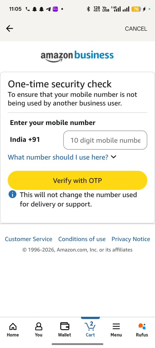DealsLion's tweet photo. @AmazonBusiness  dear team what is the issue, your executives keep telling me to change the number,  why would I've to put another person number in my Amazon business account to buy something for my business...?
@amazon @amazonIN https://t.co/KNIuXTTAaD