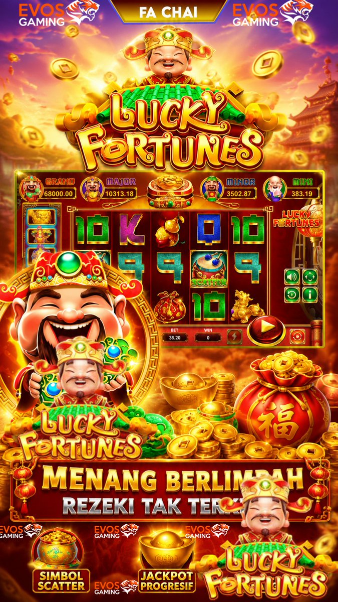 evosgamingam's tweet photo. Lucky Fortunes Slot #FaChai Play #Evosgaming

Main Lucky Fortunes FA Chai di EVOS Gaming! 

[ https://t.co/nAJesBw81A ] 

#LuckyFortunes #SlotOnline #SlotGacor #Jackpot #GameSlot #Indonesia #IndoGame #indoviral #indonesia #maxwin #rtpslot #situsgacor https://t.co/pZnFm6wUbT