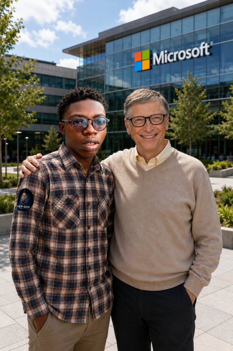 codewithpdev_'s tweet photo. First day at microsoft 

I met with bill gates
Thank you jesus 🙏