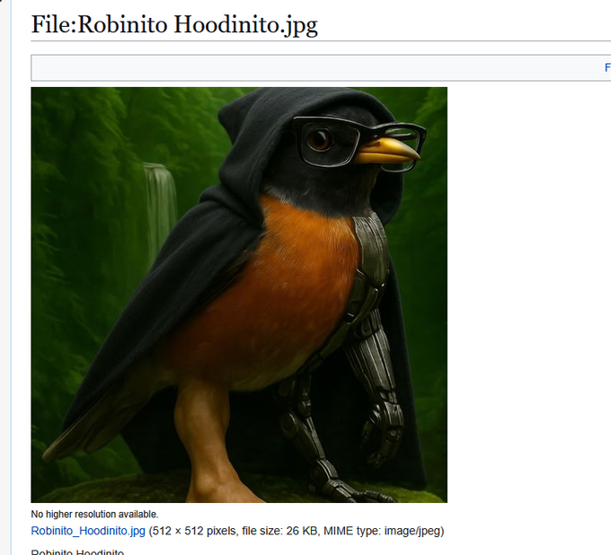 Nash33F1's tweet photo. There is a LITERAL brainrot animal ON the italianbrainrot wiki called "Robinito Hoodinito". 
Sol has TripleT but italianbrainrot LITERALLY gave us our own brainrot character for Robinhood. 
This is so good???
https://t.co/PmA5CoxwsB https://t.co/KmTrvwKUt8