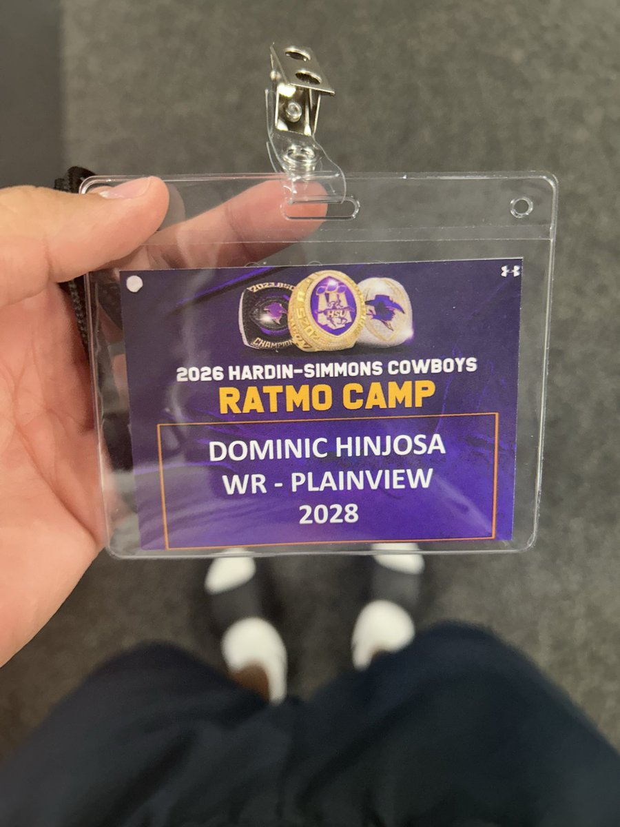 DomHinojosa2028's tweet photo. Had an amazing time at the HSU RATMO skills camp. Learned a lot and also met a lot of great coaches and players.
26-27 Jr season loading….

@BulldogsTBW @806hsscmedia @CoachGFreeman @CoachMartinez71 @CoachElkinsHSU @HSUCowboys https://t.co/Wb706ZzcbT