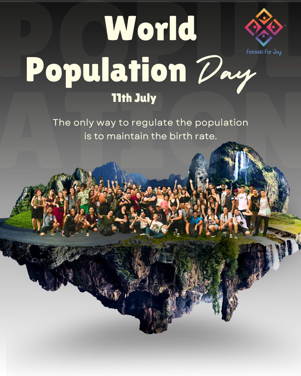 FestivalsforJoy's tweet photo. 🌍 World Population Day

Every person matters. Together, let's build a future where everyone has access to health, education, equality, and opportunity.

#WorldPopulationDay #SustainableFuture #EqualityForAll #FestivalsForJoy https://t.co/gwArWnEit0