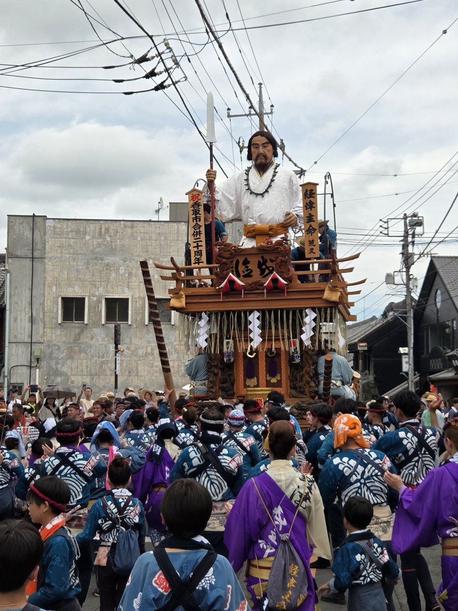 tateochi's tweet photo. 佐原の大祭夏祭り　中日
荒久(経津主命) https://t.co/mG5pLPeGpc