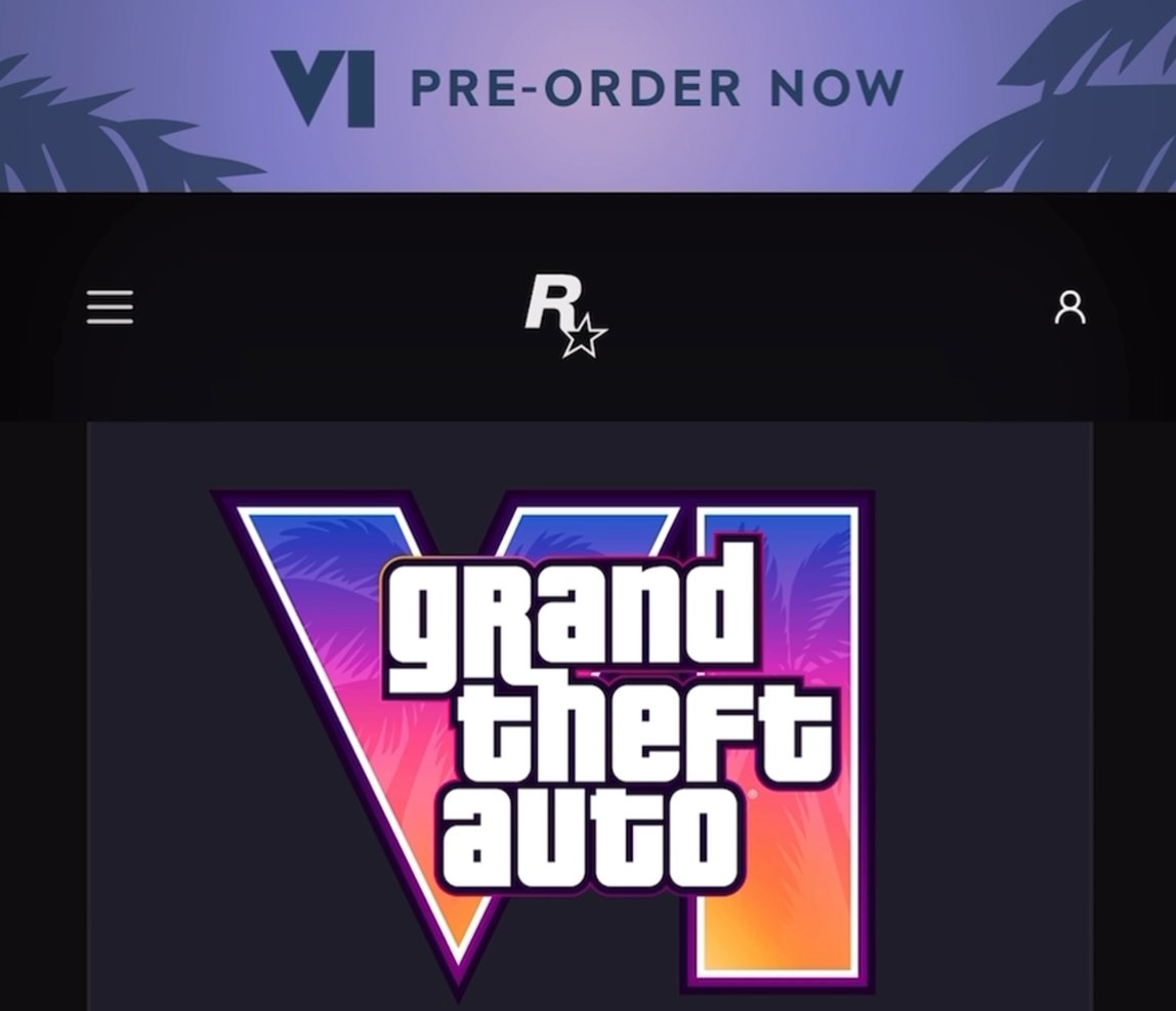 GTASixInfo's tweet photo. Rockstar has removed the Pre-Order Now banner from the GTA 6 website👀 https://t.co/zClnV2vUph