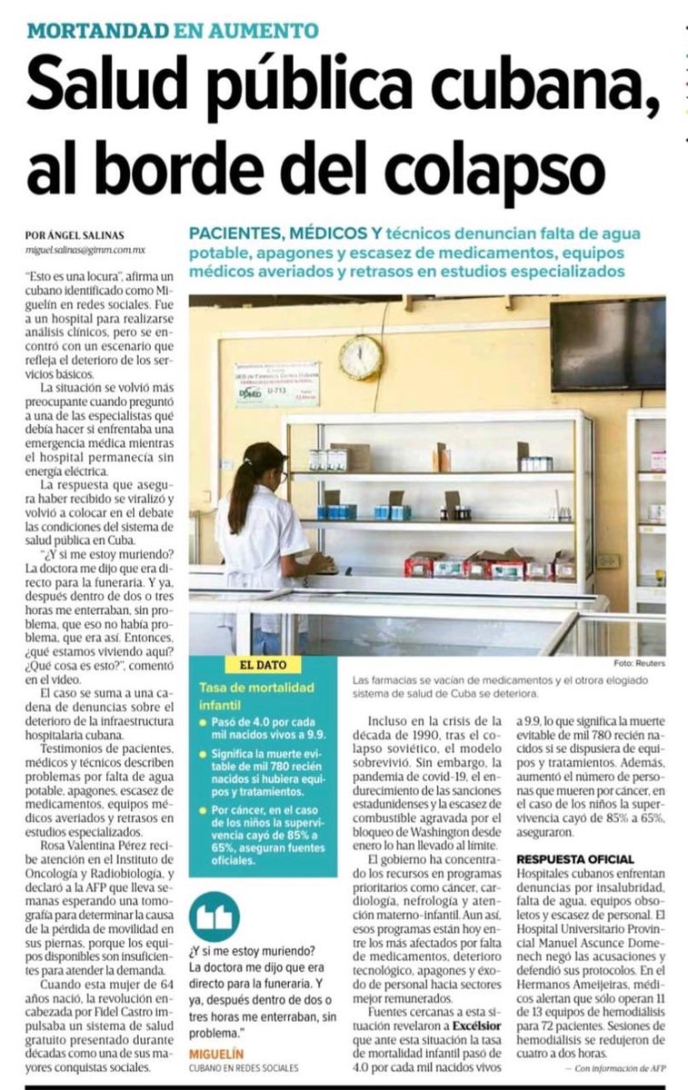 fmartinmoreno's tweet photo. Ahora que ya Cuba también adoptó nuestro modelo “Dinamarca”, nos toca a nosotros apoyarlos regresándoles a los médicos cubanos que ya se prepararon muy bien aquí para que continúen perfeccionando el sistema de salud en su país. https://t.co/PQ7cqtpwVV