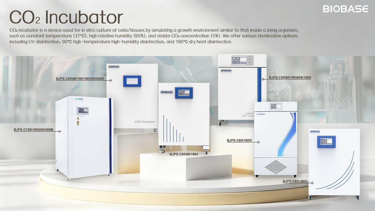 VikaSunBiobase's tweet photo. COโ Incubator Series | Ideal for Cell & Tissue Culture
#CO2Incubator #CellCulture #LabEquipment #LaboratoryInstrument #MedicalLab #CleanBench #LaminarFlowCabinet #BIOBASE #BiotechLab
Email: Sales100@biobase.world
WhatsApp/Wechat :+86 15662659136 https://t.co/37BNV0P3do
