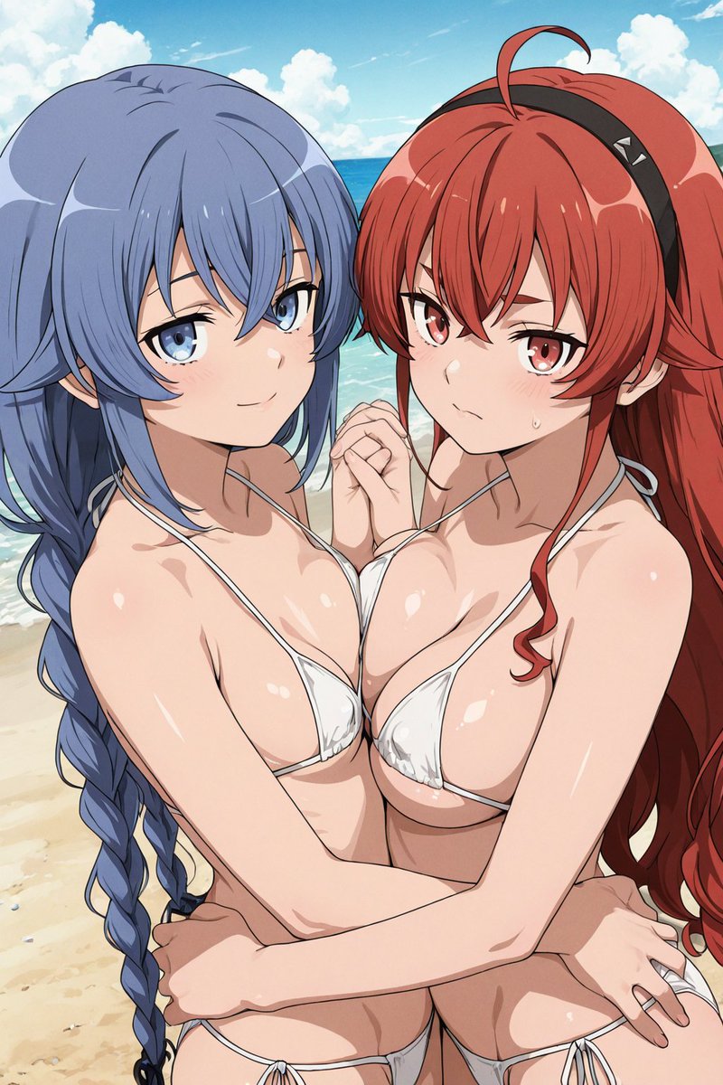 Moco_Puff's tweet photo. ロキシー / Roxy Migurdia
エリス / Eris
白ビキニ
SFW 
#無職転生 #MushokuTensei https://t.co/hbRulvzIDV