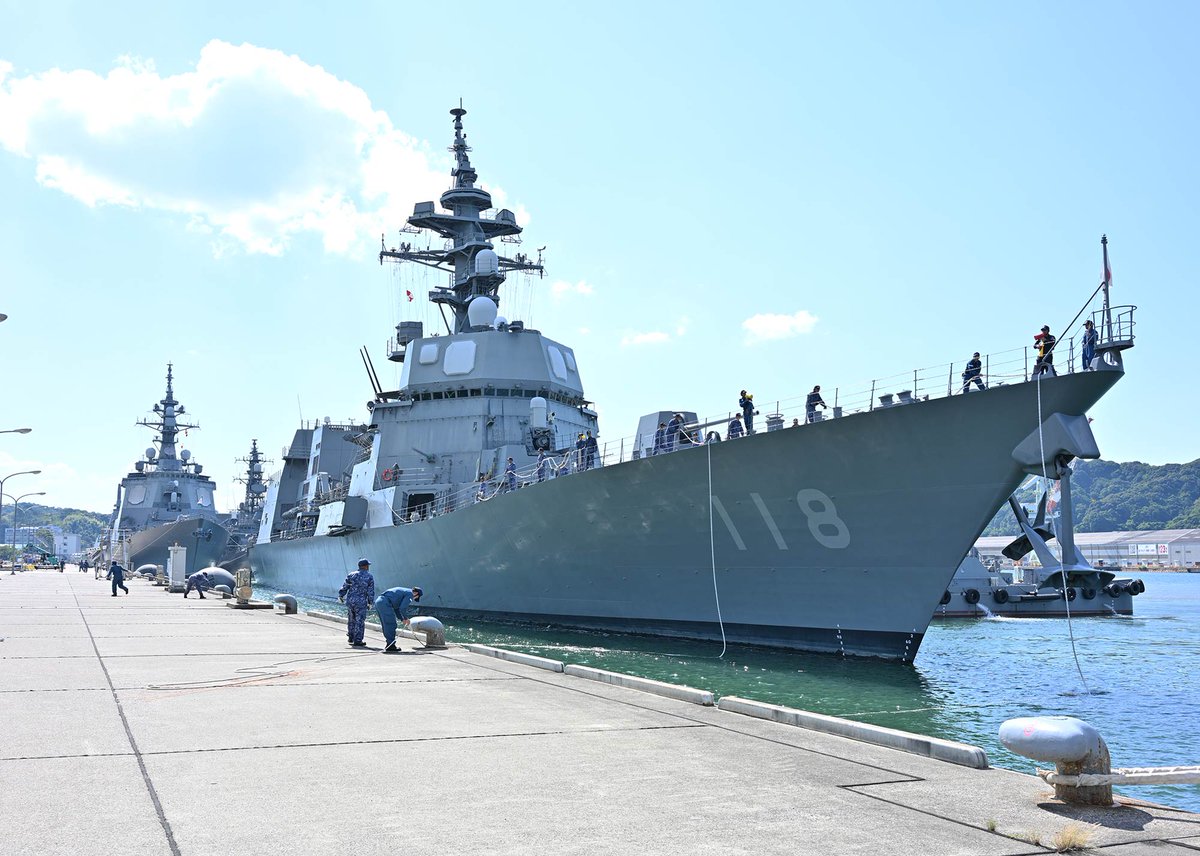 JMSDF_PAO's tweet photo. 🔸🟠#IPD26🟠🔸
#JS_KAGA, #JS_FUYUZUKI & #JS_MASYU have returned to home port after completing the Indo-Pacific Deployment 2026!!✨
#JMSDF will keep moving forward for a #FreeandOpenIndoPacific, with the trust attained through exercises and exchanges with navies of the world🤝🌎 https://t.co/DLMS9DtG8o