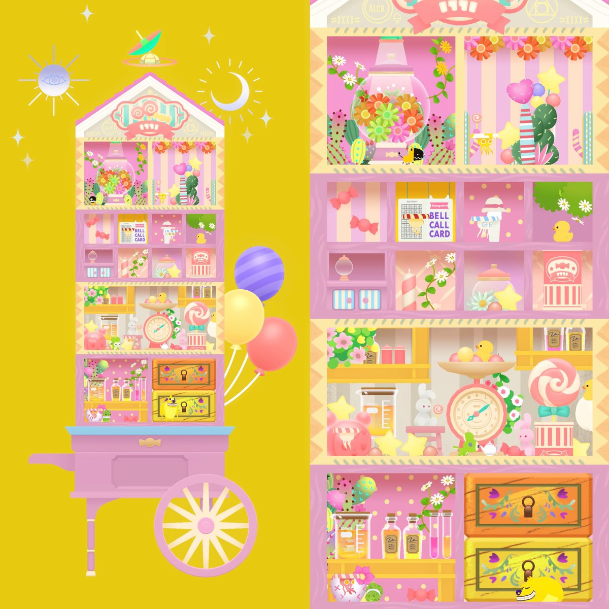 lophophora's tweet photo. キャンディー✖️サボテン🌵🍭💛🩷

#リヴリヴハウスコーデ 
#リヴリヴ #リヴリヴレイアウト https://t.co/xYjWI9XWAc