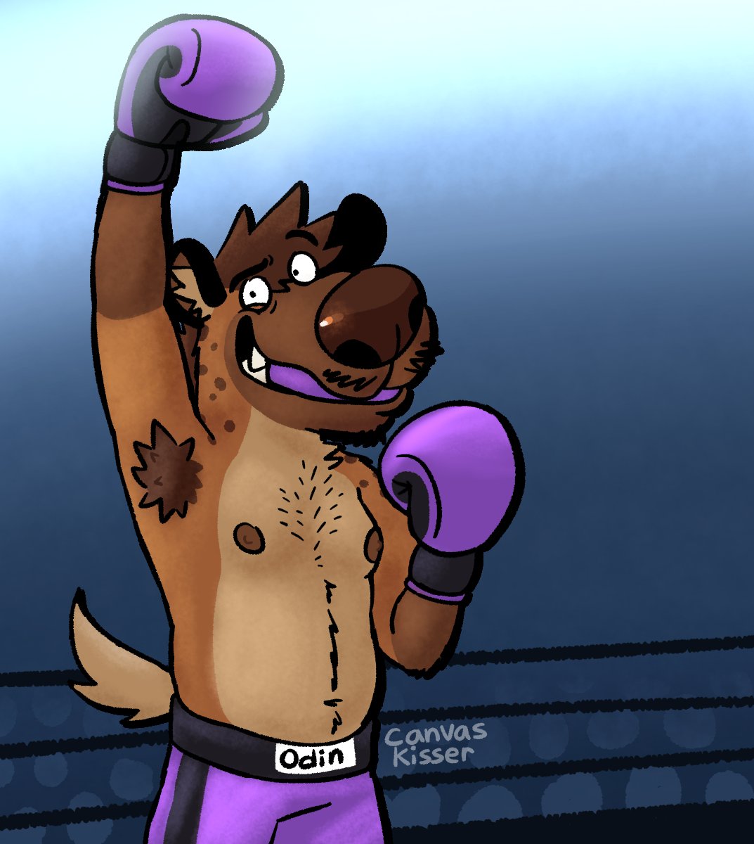 CanvasKisser's tweet photo. being a hyena is so coool. and boxing is sooo cool. heh.... hah.... https://t.co/JNcMsHwIrW