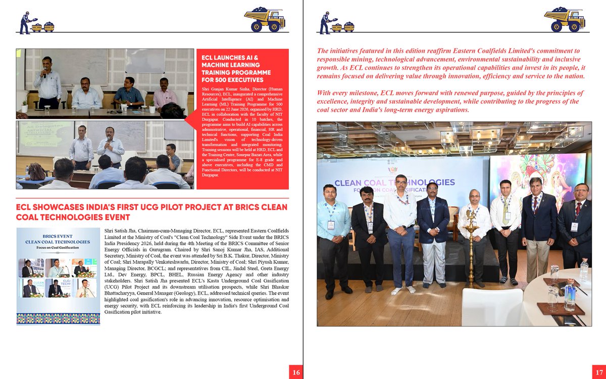 easterncoal's tweet photo. Read the June 2026 edition now !!!
#ECL #June2026 #Newsletter #CoalIndiaLimited #Mining #Growth #Progress https://t.co/CTEP3HdSrW