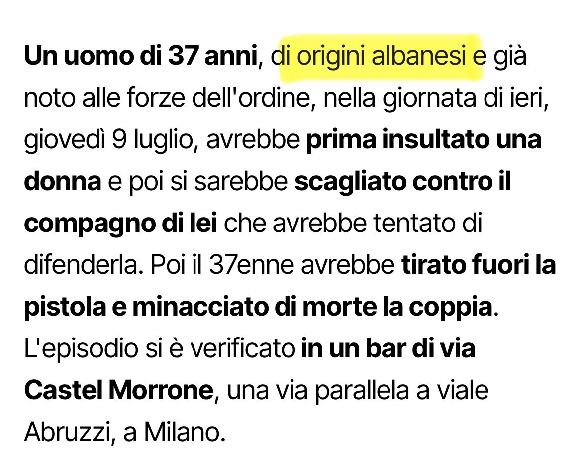 fratotolo2's tweet photo. Scusi direttore @fcancellato, una volta mi aveva risposto che “l’etnia dell’uomo non aggiunge nulla”.

Perché allora viene indicata la nazionalità quando il presunti reo è bianco? https://t.co/veJJ3C16ta