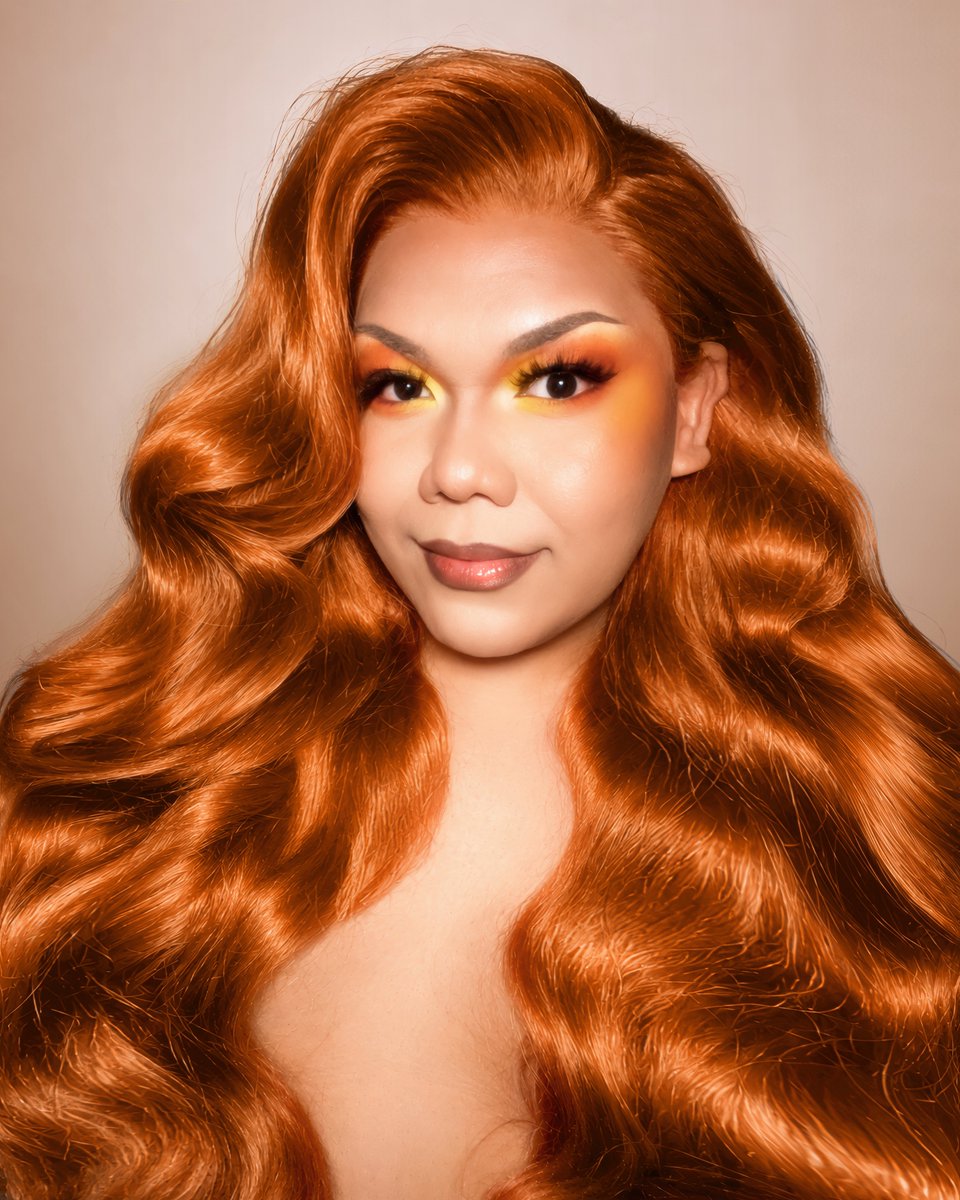 SeanLavoo's tweet photo. very late tweet but i turned 33 last July 1st! 🧡✨

#drag #makeup #trans https://t.co/sGad04tsqp