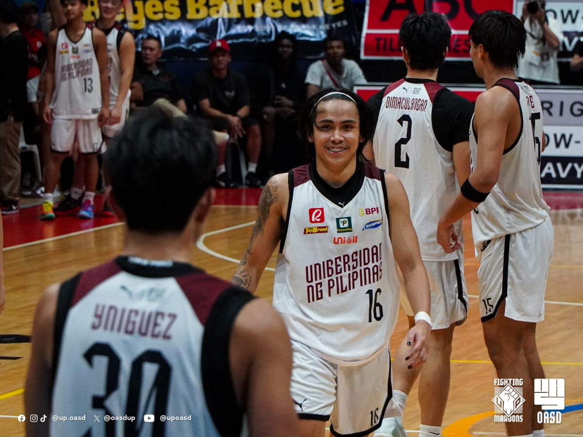 oasdup's tweet photo. REIGN CHECK 👑

The UP MBT 🏀 survived a quarterfinal thriller, edging out the Mapua Cardinals, 67–64, to book a return trip to the FilOil EcoOil Preseason Cup semifinals as the lone remaining UAAP squad.

📸: Alex Chio https://t.co/XDqCwkHd0L