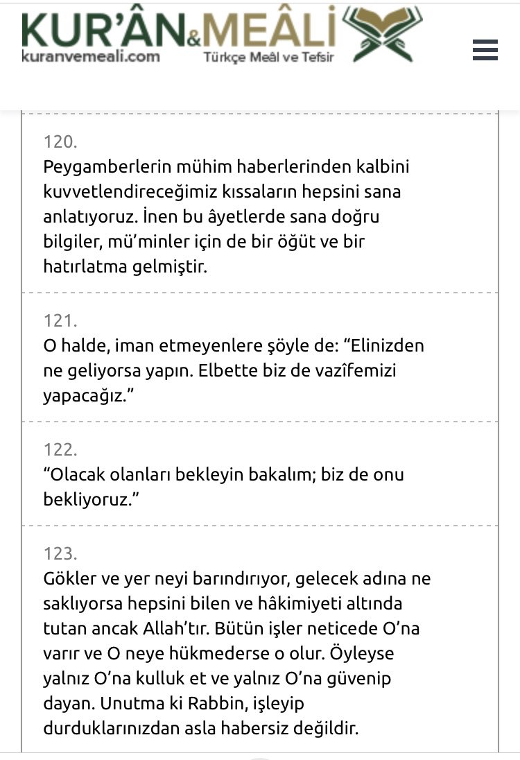 munes135's tweet photo. @tevfikgoksu @hudayi_hh Hûd Suresi, Nûh, Hûd, Sâlih, İbrâhim, Lût, Şuayb ve Mûsâ peygamberlerin hayatını ve kavimleriyle olan mücadelelerini konu alan, uyarıları ciddiye almayıp cezalandırılanları anlatıyor.

Oradakiler;
uyarıyı gizlediklerinde cezadan kurtulacaklarını mı zannediyorlar?

Hûd: 120-123 https://t.co/uVLtf7QbZq