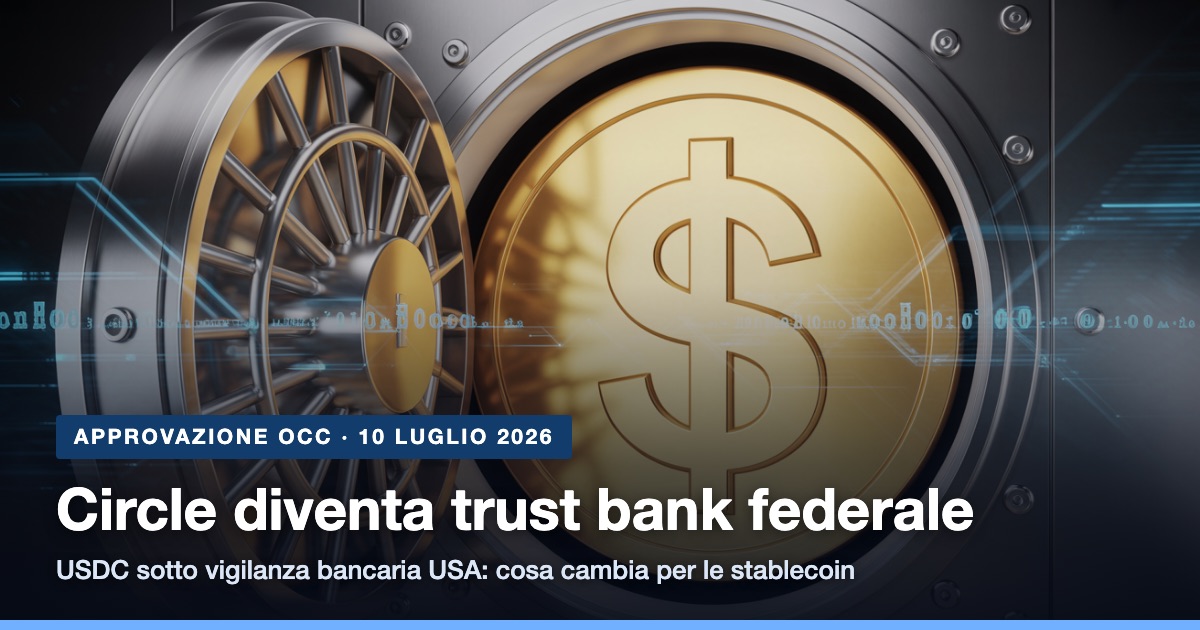 Criptonite_it's tweet photo. Circle ottiene il via libera OCC e diventa trust bank federale: l'emittente di USDC entra nel sistema bancario regolamentato USA. Cosa cambia per le stablecoin.

https://t.co/mSMbdRIOFC

#Circle #USDC #stablecoin https://t.co/aefPWH0wbo