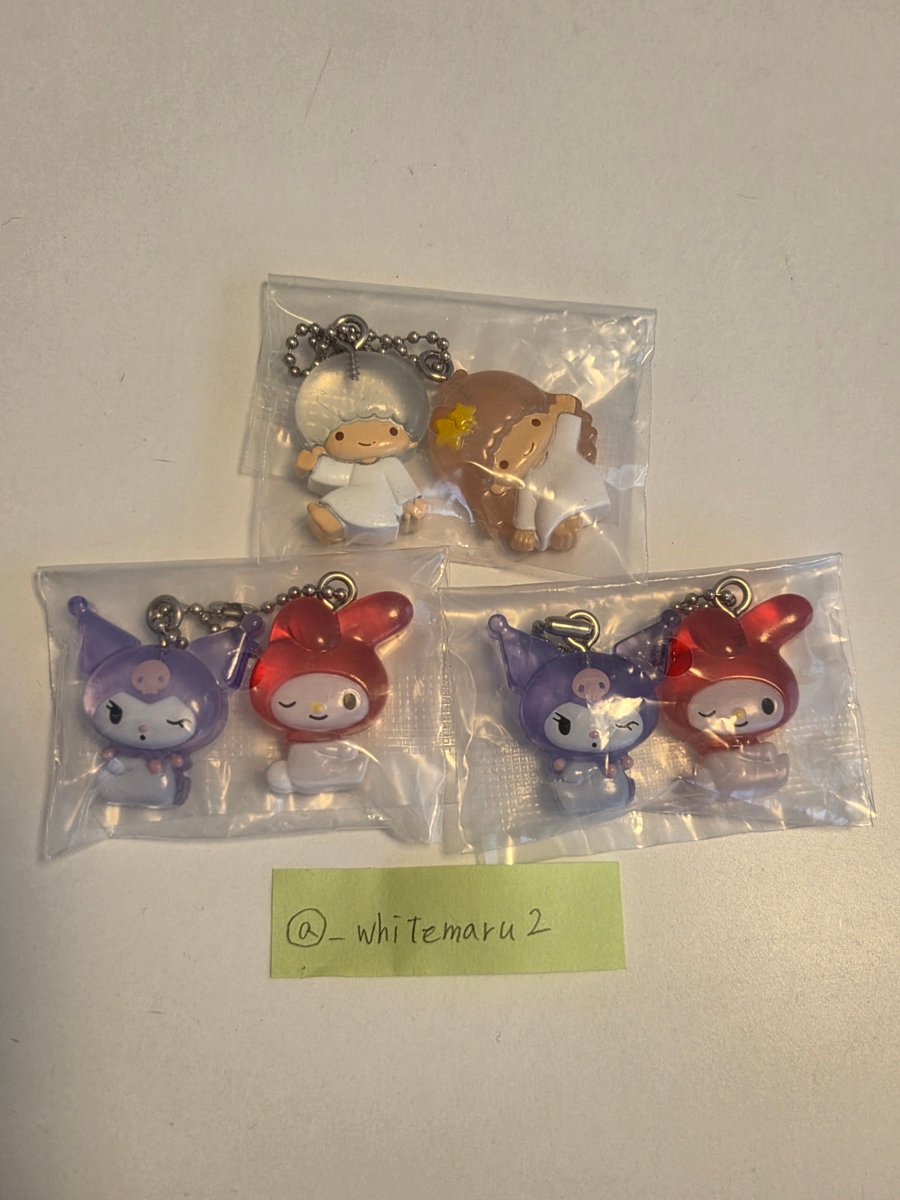 _whitemaru2's tweet photo. サンリオキャラクターズ
なかよしドロップチャーム　交換

譲：キキララ(リトルツインスターズ)、マイメロ&amp;クロミ×2
求：ポムポムプリン

都内(新宿 池袋 赤羽 など)または大宮などでの手渡し交換希望です！
お気軽にお声がけ下さい！

ガチャガチャ　ガチャ　サンリオ https://t.co/DCXqIbYwgm