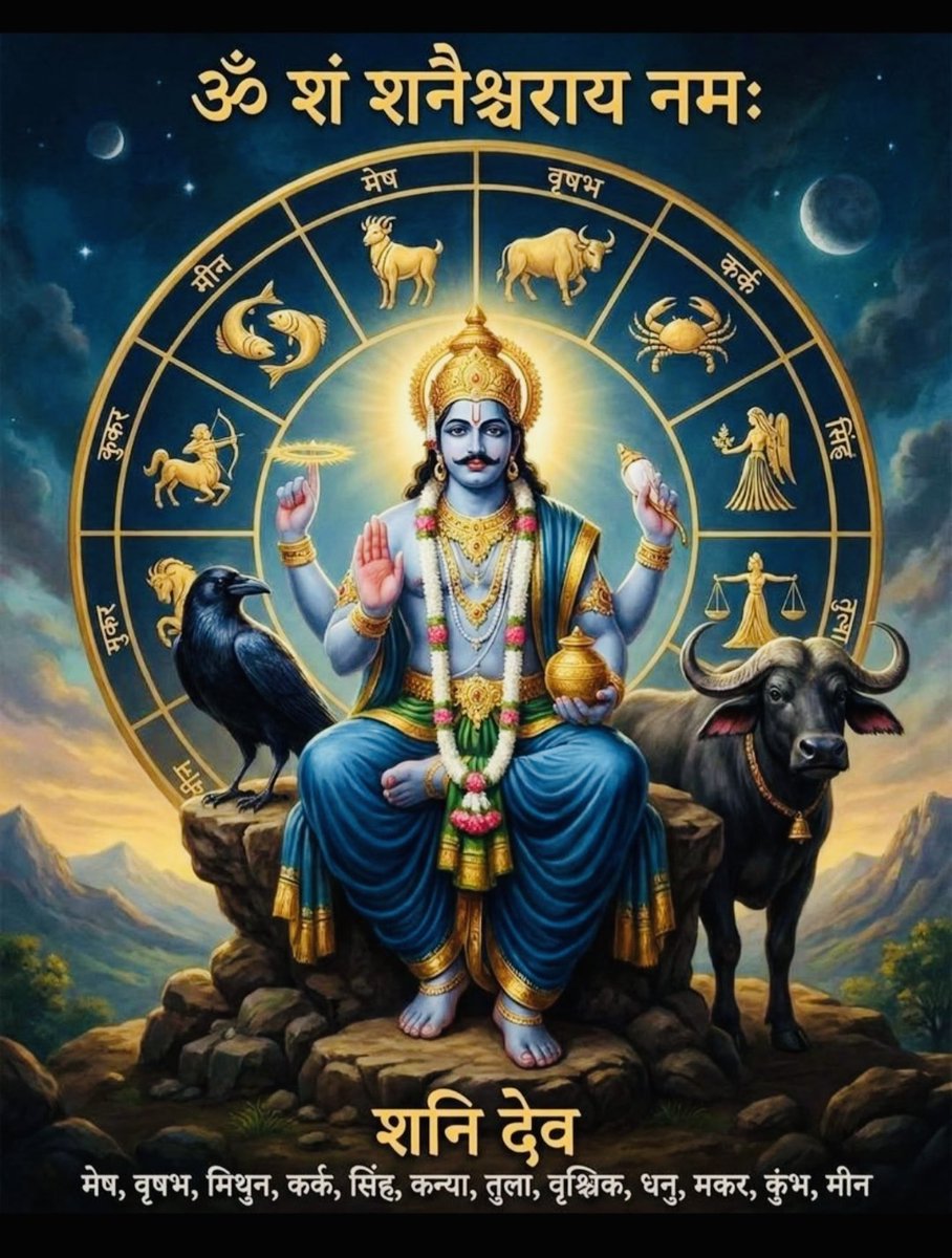 HRaghuvanshiBJP's tweet photo. नीलाञ्जनसमाभासं रविपुत्रं यमाग्रजम्।
छायामार्तण्डसम्भूतं तं नमामि शनैश्चरम्॥ 
ॐ प्रां प्रीं प्रौं सः शनैश्चराय नमः ॥ 
जय श्री शनि देव महाराज। 🙏🙏 https://t.co/8p8u27CQDA