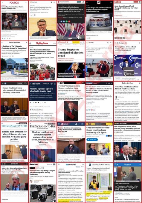 DavidHinkle90's tweet photo. Three Florida Republicans were just charged with creating a fake voter guide to steal an election.

All that rigging Trump talked about was his own party! 

We read about it over &amp; over 
Fraud by &amp; for the Republican Party... https://t.co/zJw3fzppLO