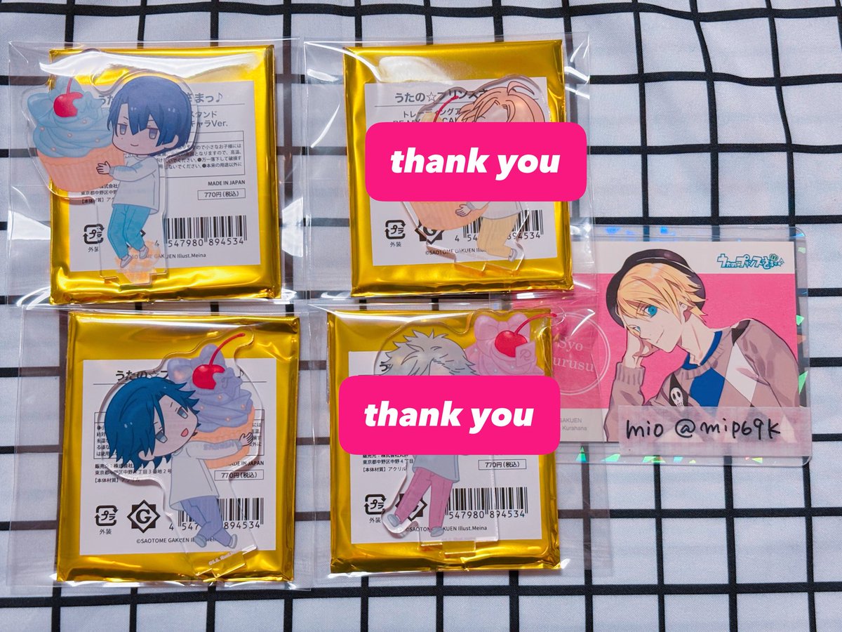 mip69k's tweet photo. 【交換、譲渡】うたプリ BGS アクスタ
BE MY CUPCAKE ちびキャラVer. 

🧁譲: 真斗、トキヤ

🧁求: 翔 or 定価＋送料

郵送にて
よろしくお願いいたします💫 https://t.co/bbp716sEZJ