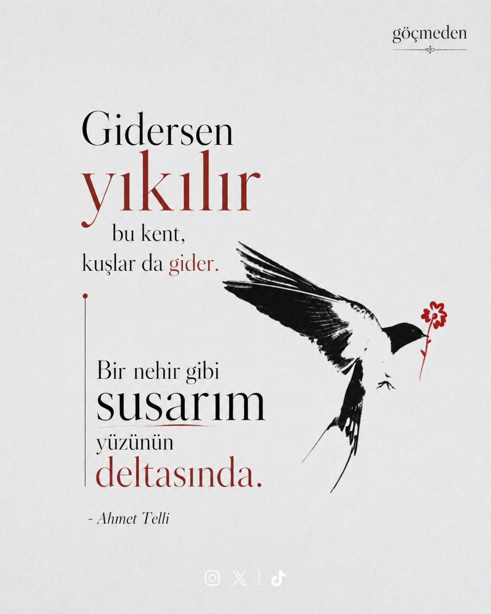 gocmeden's tweet photo. Bazen bir şiir, anlatamadığımız her şeyi anlatır. 𓅪 https://t.co/yIOsfZmTXH