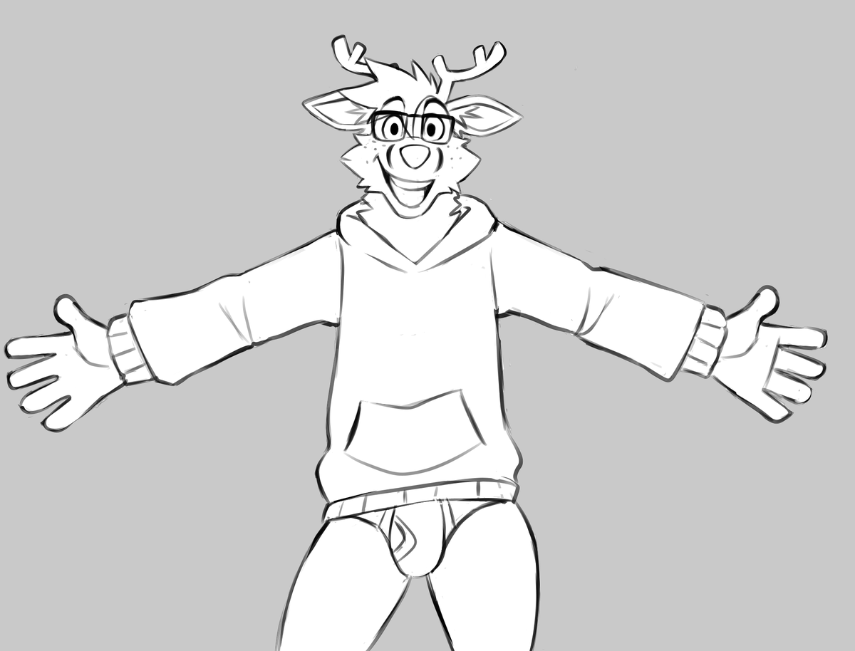 Deckler1's tweet photo. a quick doodle, had no time to draw pants im sorry https://t.co/vBSVTLAJQR