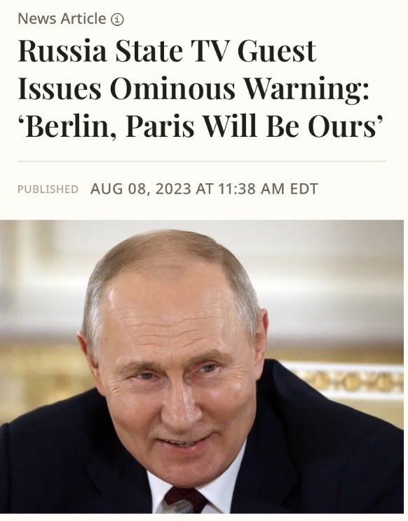 MissionArtist's tweet photo. Headlines to refute Russia claiming they aren't threatening Europe. The Russians also threatened to take back Alaska. https://t.co/NQv702FcrU