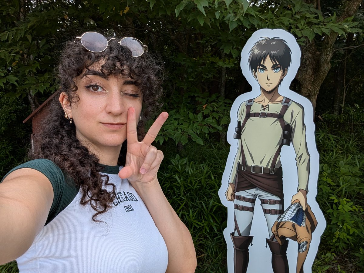 Satsuki122KO's tweet photo. Some standee pics 🗣️💙 
#shingeki #ニジゲンノモリ https://t.co/7xs3p5g2Wu