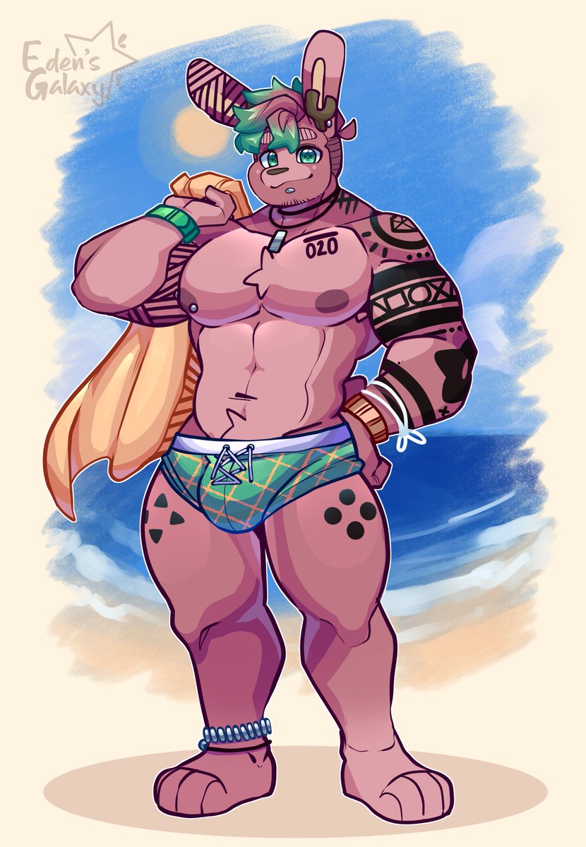EdensgalaxyXD's tweet photo. Summer time ☀️🏖

Did you know this is the first time i draw Travis full body in almost 2 years ?? https://t.co/YJRauq7pSc
