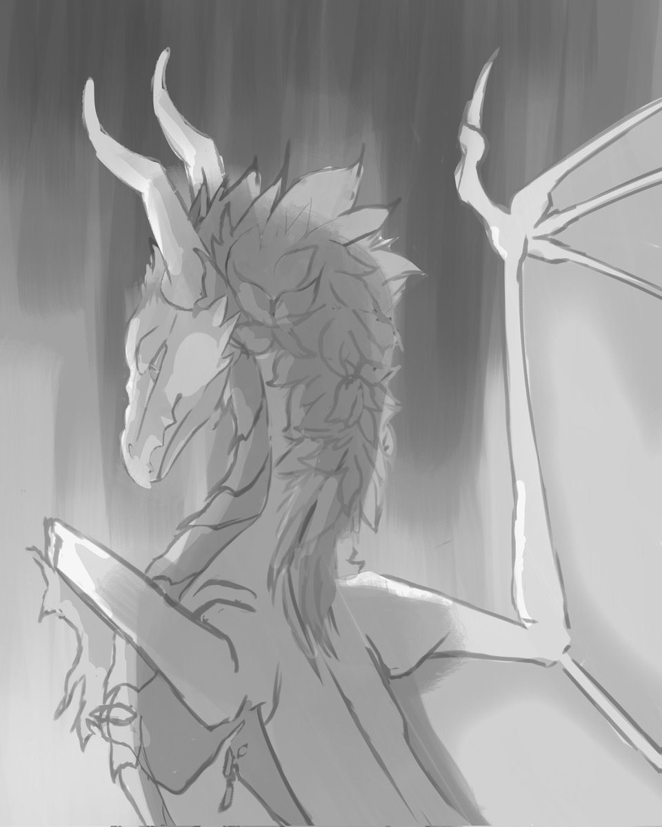 Zeteri_'s tweet photo. Another work in progress for a peep over in the VGen Discord. I'm excited to finish this dragon~ https://t.co/M7DjHPjopU