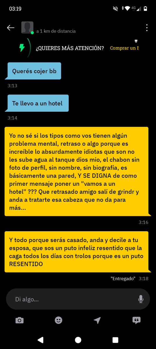 Mimi_Mimu0's tweet photo. Ser gay be like:
Estoy harto de los hombres, dan asco ojalá haber nacido así de pelotudo, casarme con una mina, tener 3 pibes, y garcharme a cada puto que me cruzo PORQUE SON ASÍ, SI MARIELA PROBABLEMENTE TU MARIDO TE CAGUE Y ENCIMA CON UN GAY PORQUE ES UN REVERENDO HDP Y ES PUTO https://t.co/PX8XPWadge