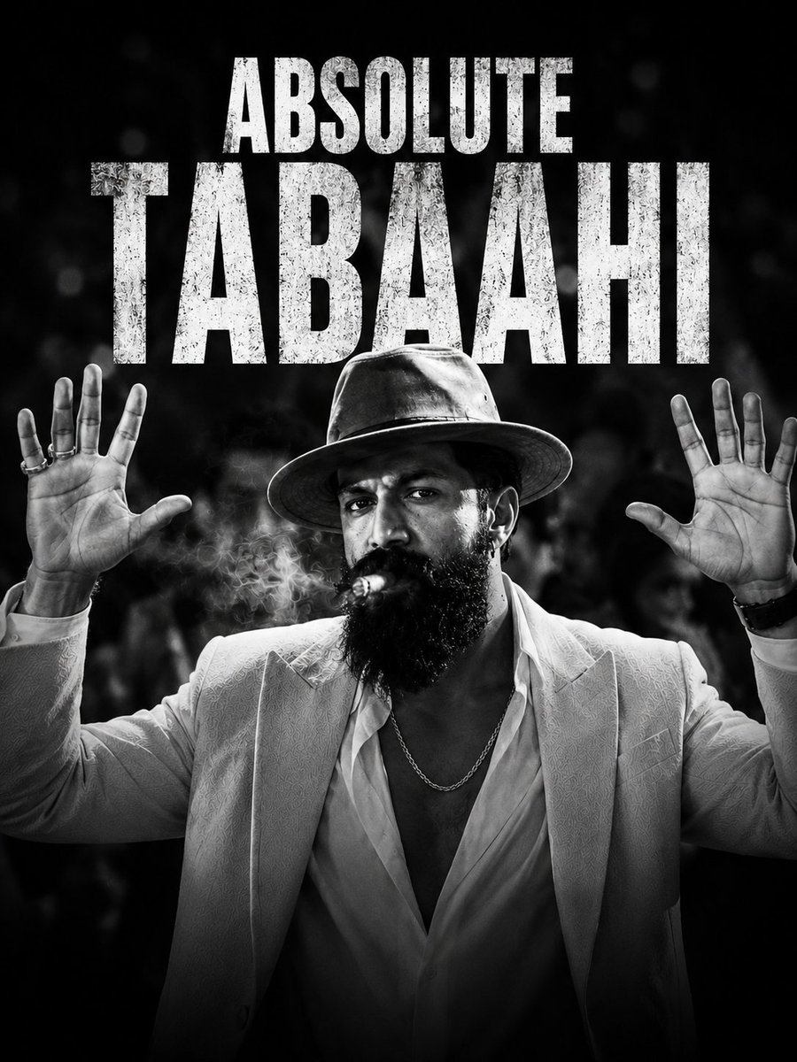 rsy_stan's tweet photo. Wow history repeats again 🤩

SALAAM ROCKY BHAI then
TABAAHI now

Both suggested by @TheNameIsYash BOSS 👑

#Tabaahi has spread like wildfire on social media, another cult like SRB 🔥

#ToxicTheMovie https://t.co/x5bdpr7H6G