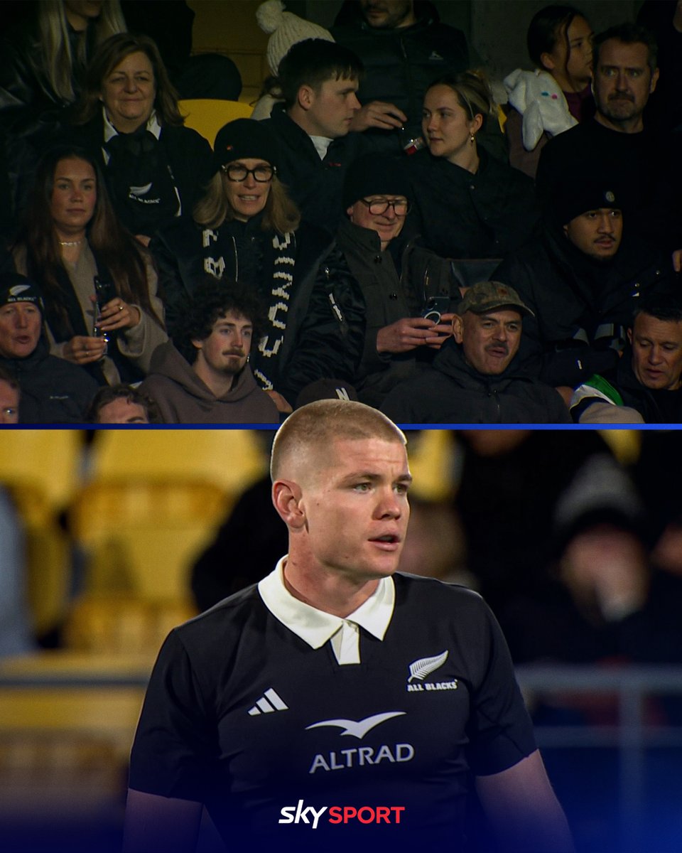 skysportnz's tweet photo. Dream realised 🥹

All Black No. 1237. Anton Segner make his debut with his parents watching on 🖤 https://t.co/VO0FYZdo0N