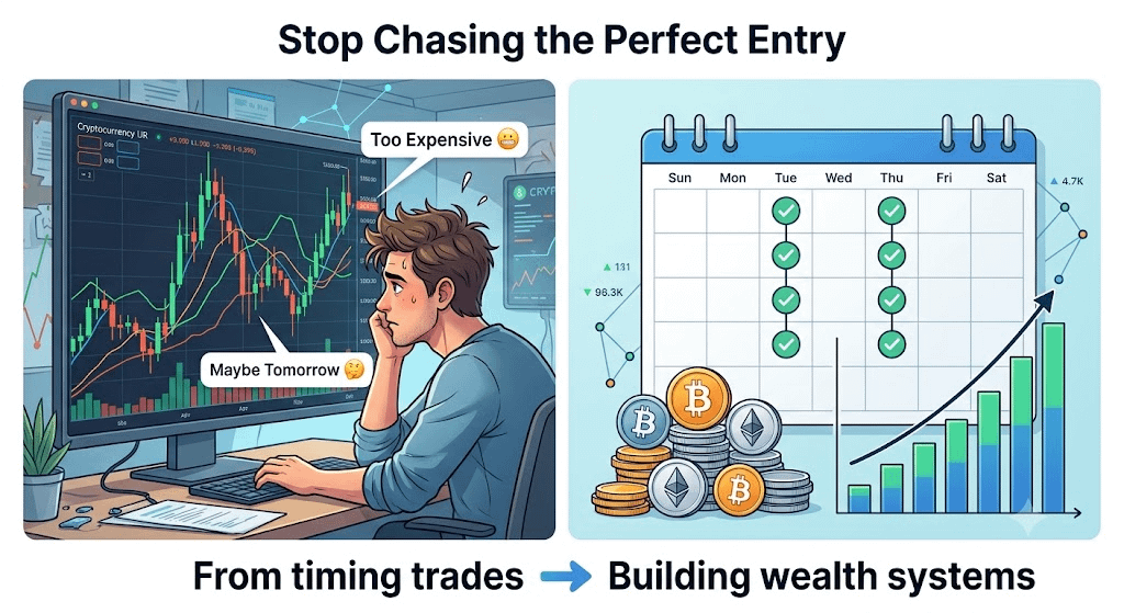 GauravKara_koti's tweet photo. Most people don't lose in crypto because they picked the wrong coin.
They lose because they're waiting for the "perfect" entry.

What if investing followed a system instead of your emotions?

Here's how @CoinDCX Crypto SIP changes the game. 👇

#LearnKaroCryptoKaro https://t.co/usj3EFmlsF