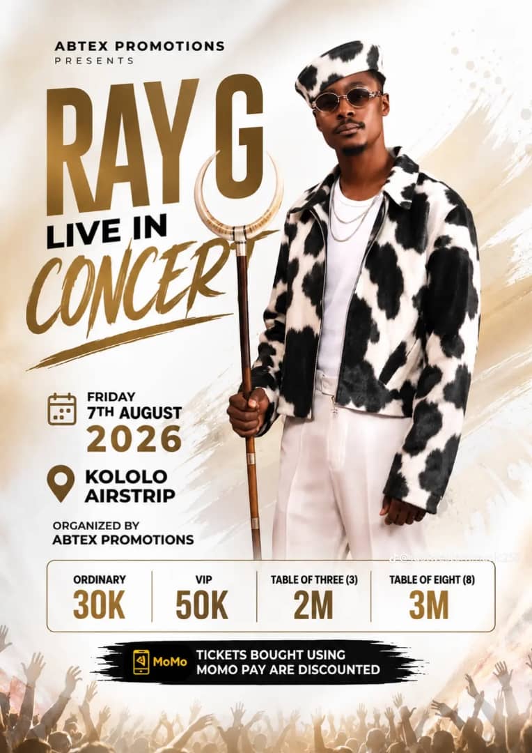 NatwijukaJim2's tweet photo. 7th August 2026 all roads to Kololo AirStrip for Song bird @Ray_G_official Owo'bweshogoro Obukunura.
#TuzeKololo
#RayGLiveinConcert https://t.co/c83uhikEA2
