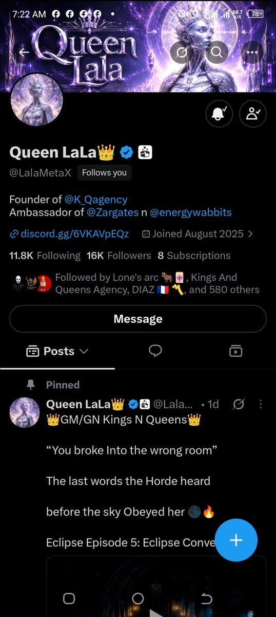 DeepCodexl's tweet photo. @LalaMetaX @K_Qagency @EnergyWabbits Thank you Queen mother as call you, for another opportunity to bless the community. 

I pray to get a win. I show up everyday and also engages in ur post.

Deh63HLY8c7n7JBEtTh2SMywF7U6DaCU8jpcwQU5zvni https://t.co/f8pxIT6St9