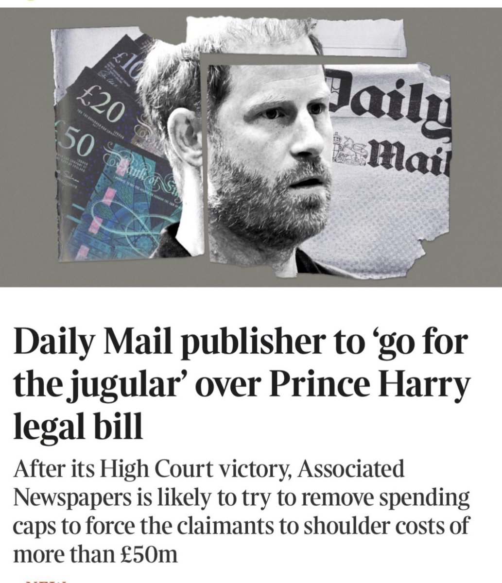 123workerbee's tweet photo. I hope the Daily Mail bankrupts Harry, if he is not already. https://t.co/Rh4PbwEQQe