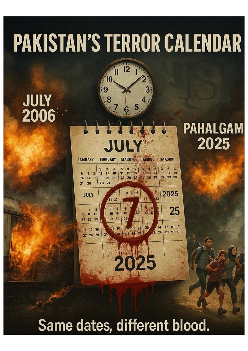 zoyaakhtar553's tweet photo. Pakistan continues its terrorist activities without facing any real consequences. It’s time for the world to stop turning a blind eye. #ThenMumbaiNowPahalgam #MumbaiTrainBlasts
#PakTerrorHub https://t.co/wENA79Ppq3